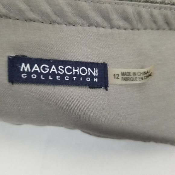Magaschoni Collection Wool Embroidered Pencil Skirt Size 12.  0072 - Picture 6 of 7